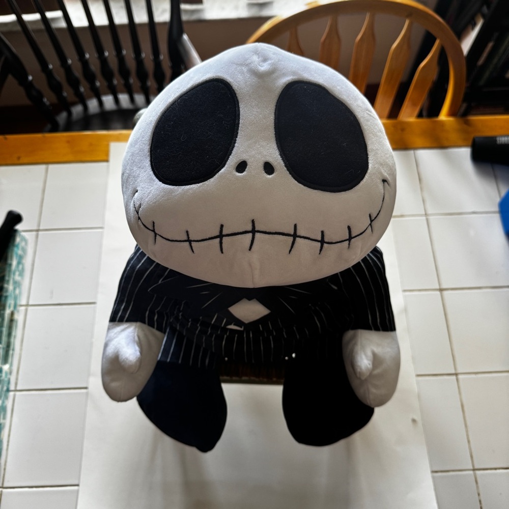 Black and White Plush Toy